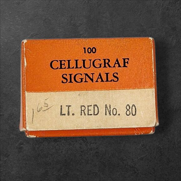 Vintage Graffco Cellugraf Signals Box Lt. Red No. 80 (~75 pcs) Cambridge MA USA - Picture 3 of 11
